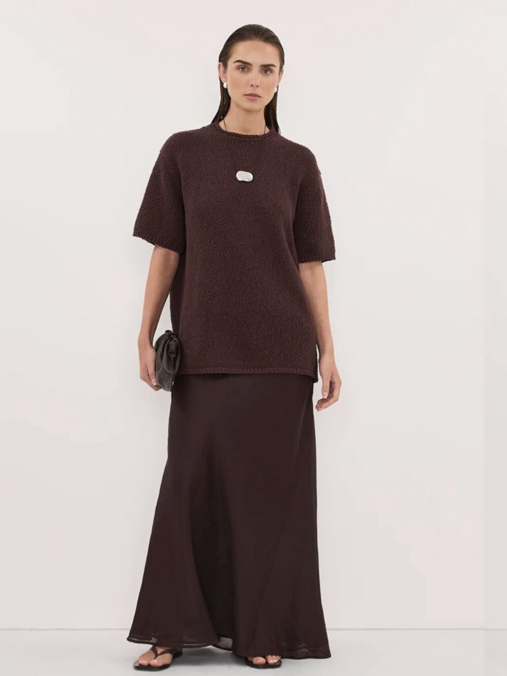 DISSH Sue Chocolate Oversized Knit Tee M